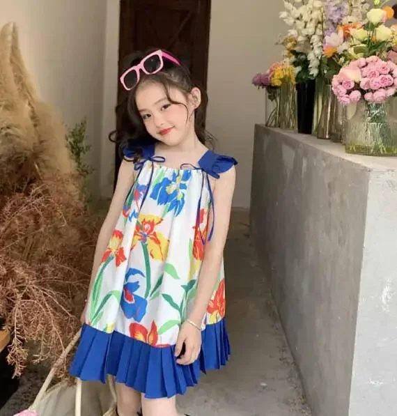 

Kids Clothes Lovely Flower Girls Sweet Princess Sleeveless Beautiful Children's Dress