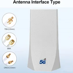 실내 5G LTE 외부 안테나, 5G CPE 라우터 모뎀용 듀얼 2M 케이블 포함, Antina Mimo 4g 5g 18dBi