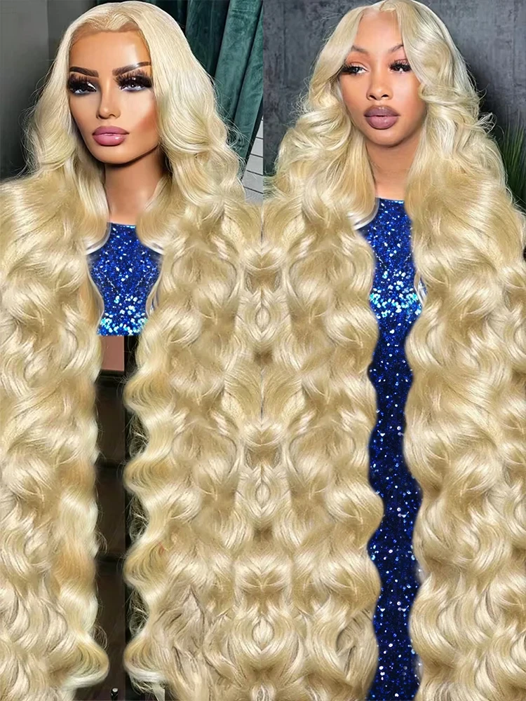 30 40 cali Body Wave Transparent 613 HD 13x6 Lace Frontal Wig Honey Blonde 13x4 13X5 13x7 Lace Front Wig Human Hair For Women