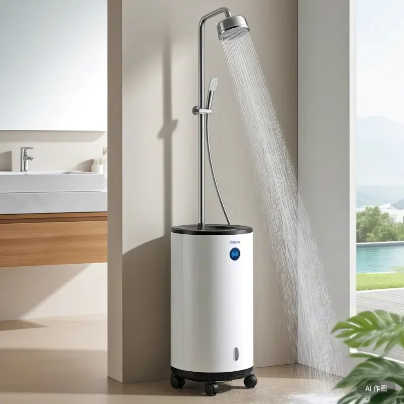 

Bathing machine Household mobile fully automatic integrated electric water heater Intelligent water storage Rural large capacity