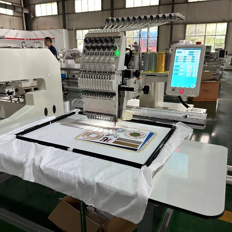 Single Head Multi Needles Automatic Computerized Embroidery Machine For Hat Cap T Shirt