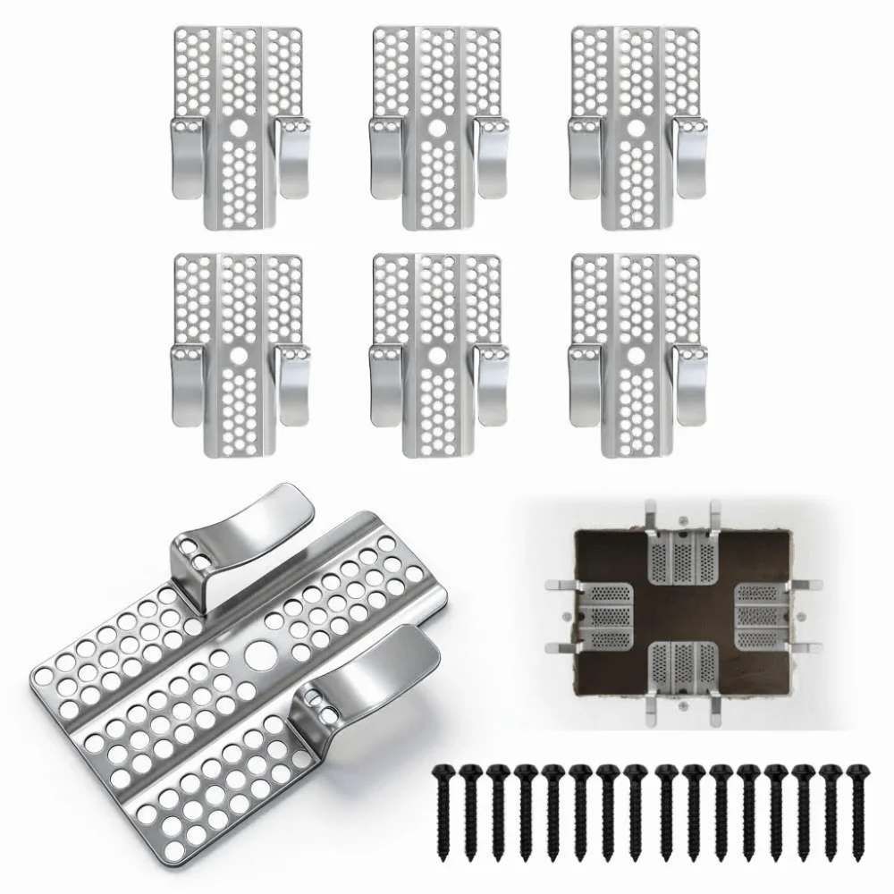 1/2 Inch Wall Repair Clips Stainless Steel Fasteners With Screws Hole Repair Patch Easy Install Strong Metal Metal Backing Clips