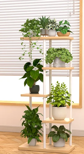 Multi‑Tier Metal Wood Plant Stand Indoor Corner Flower Shelf Display Rack for Multiple Potted Plants Home Garden Balcony Decor - view 3