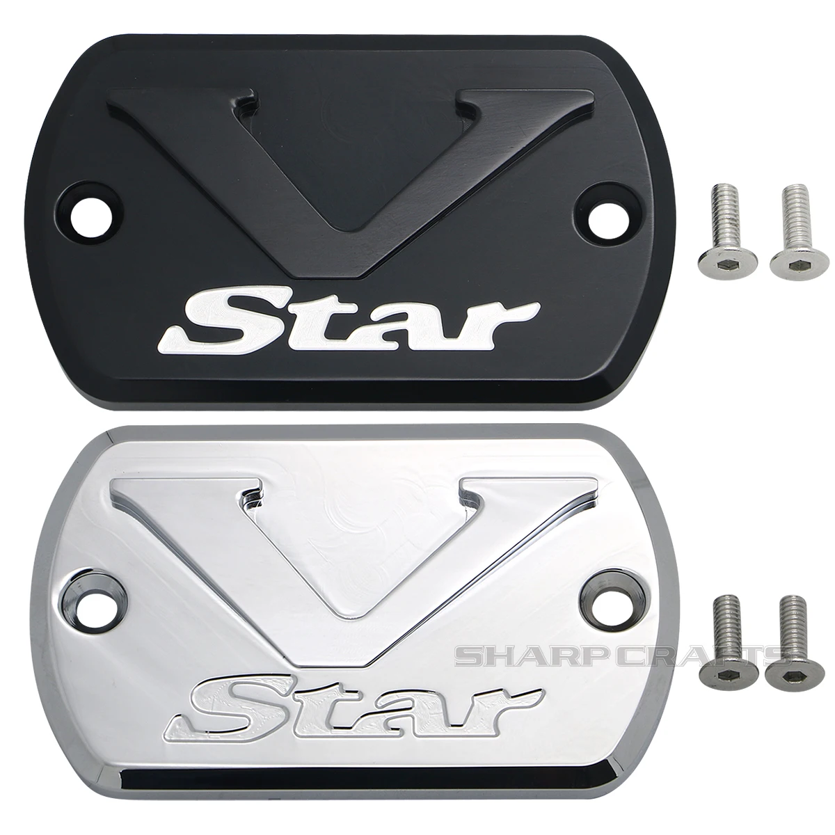 Motorcycle Brake Master Cylinder Reservoir Cover Cap For Yamaha Dragstar V-Star XVS650 XVS950 XVS1100 XVS1300 XVS 650 950 1300