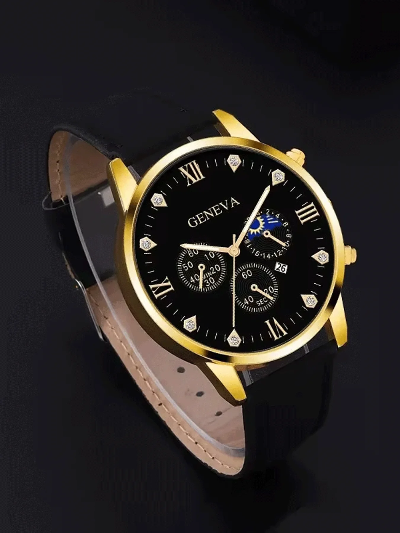 ชุดนาฬิกาข้อมือผู้ชายสองชิ้น สายสแตนเลส และนาฬิกาควอตซ์ผู้ชาย