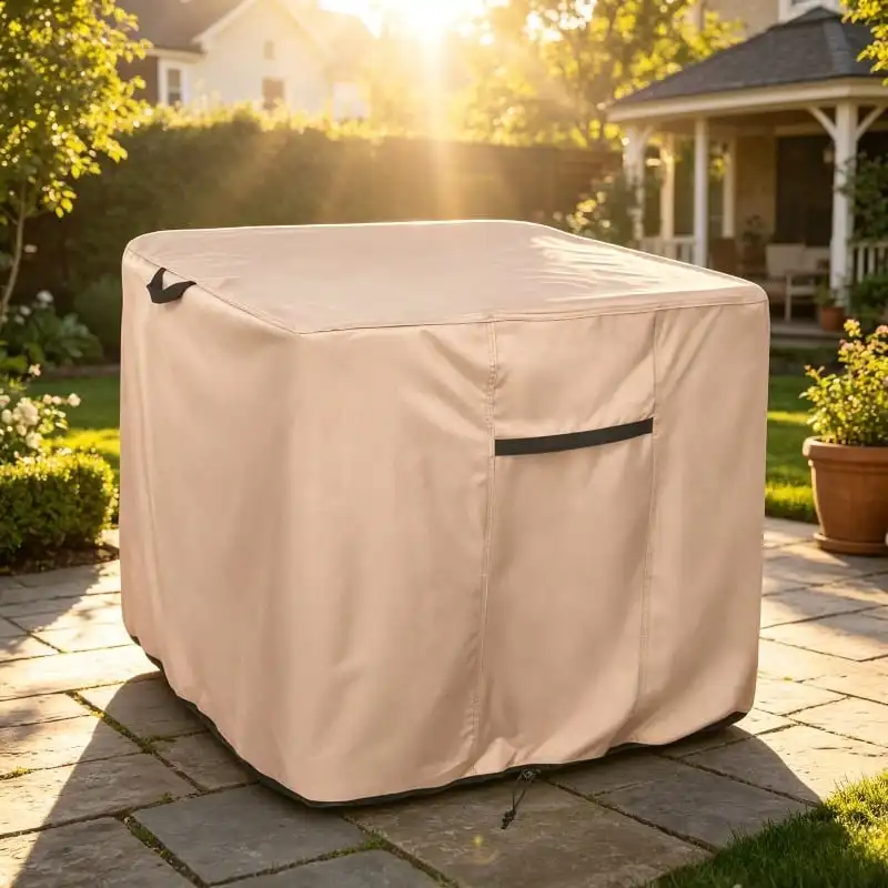 Multi Size Square Outdoor Air Conditioner Cover Waterproof Dustproof AC Unit Protective Cover UV Resistant Outside Air Condition