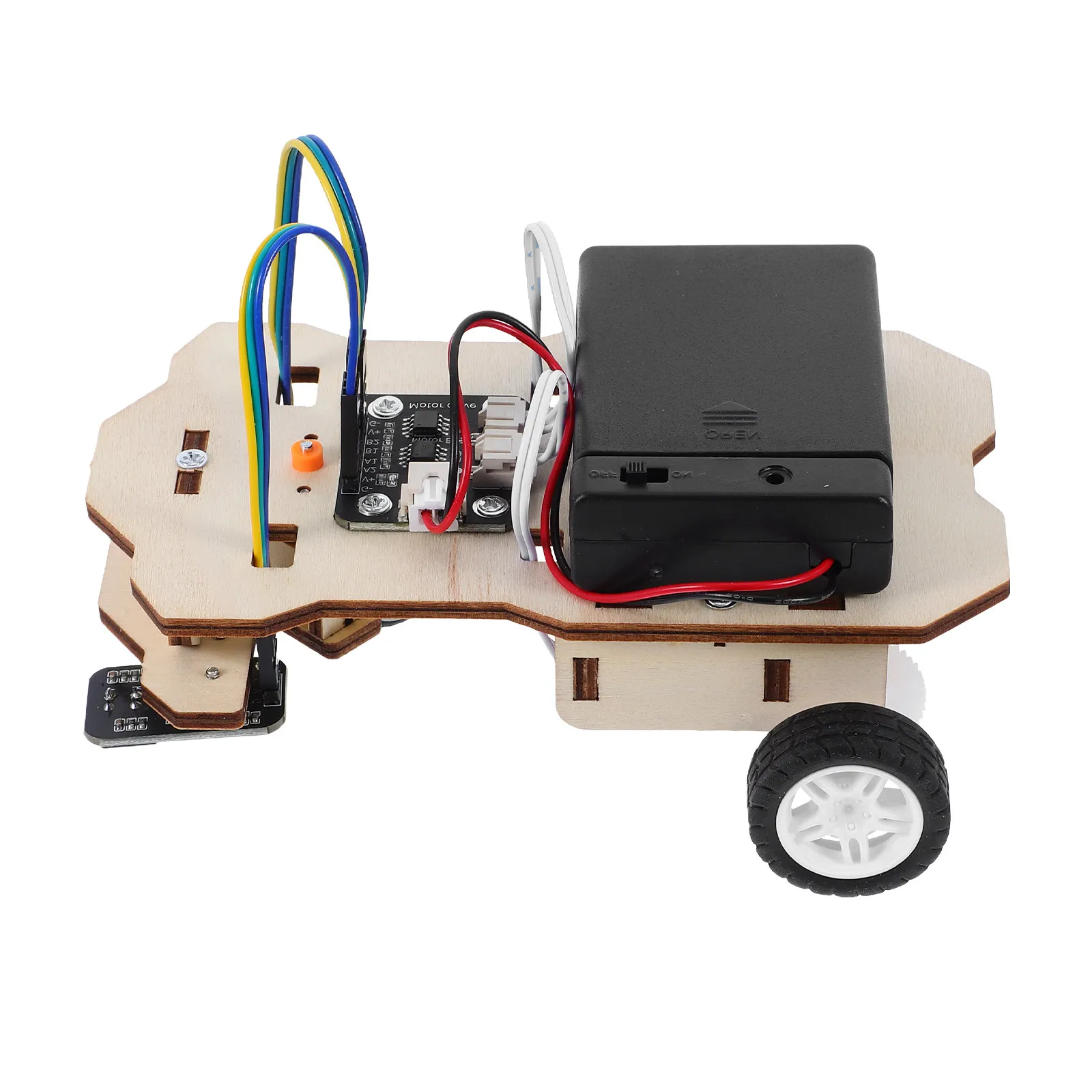 1Set Stem DIY Smart Tracking Car Kit for Kids Educational Science Experiment Build Electric Rc Vehicle Family Activities