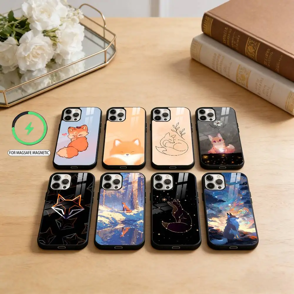 

Чехол для телефона Sunny Fox для iPhone 17,16,15,14,13,12,11 Plus, Pro Max, магнитный для беспроводной зарядки Magsafe