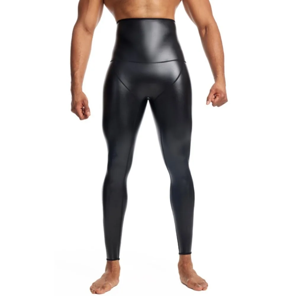 Mens High Waist Body Shaping Workout Leggings Pants for Fitness, Running & Daily Wear