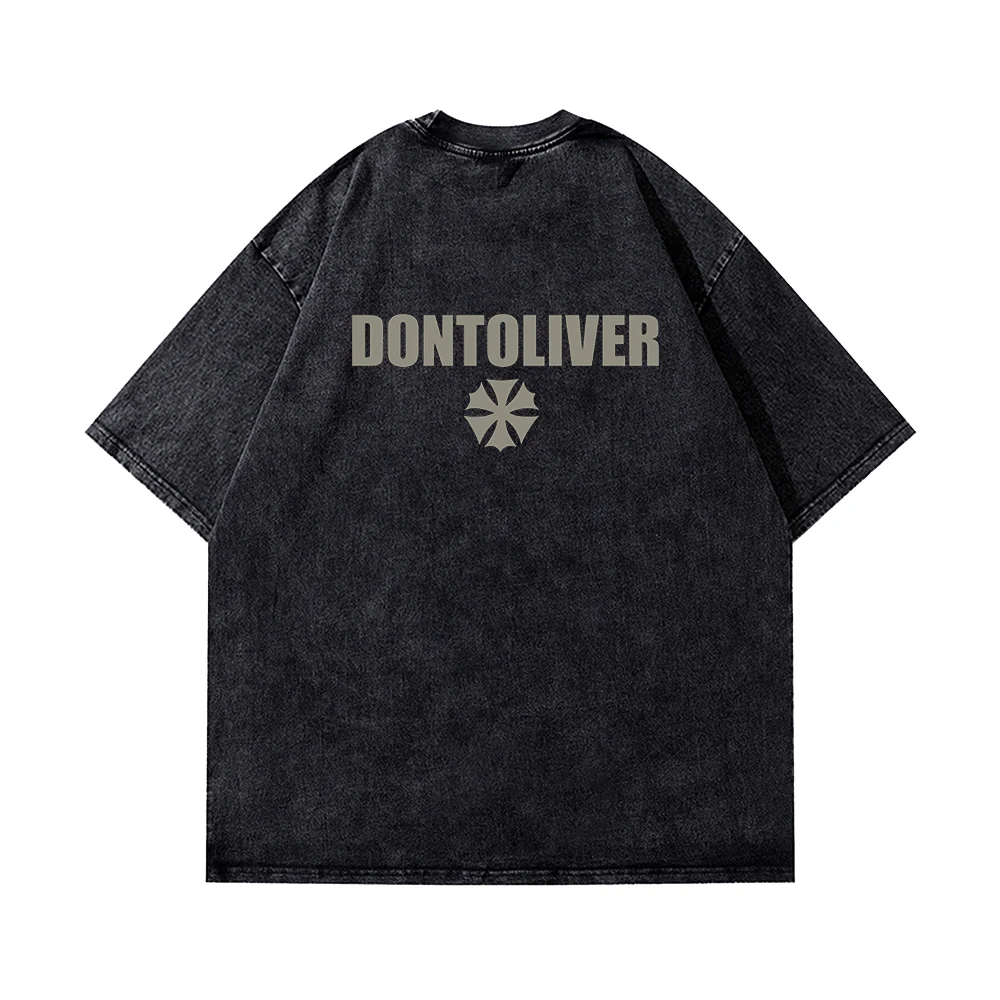 Don Toliver Merch HARDSTONE Psycho Dead Man's Canyon Cotton Vintage Wash Tee Shirt Round Neck Short Sleeved Man/Woman Streetwear