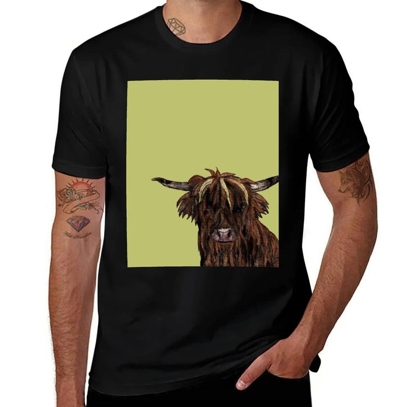 Highland Cow T-Shirt new edition cute clothes designer shirts men clothings