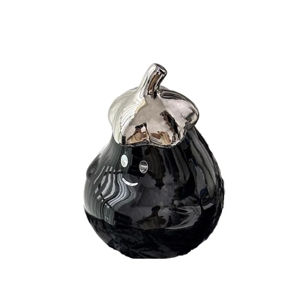 

Practical Ceramic Eggplant Toothpick Box Multi-Functional Decorative Dental Floss Box Cartoon Cotton Swab Storage Box Kitchen