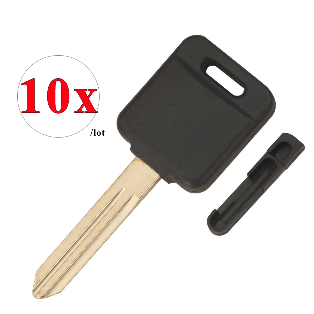 Jingyuqin 10 unids/lote llave de encendido remoto transpondedor carcasa de llave para Nissan Qashqai Tiida hoja sin cortar funda de llave de coche