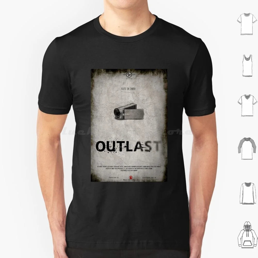 Outlast-Camiseta de algodón con póster de Handycamp, camisa de terror, Outlast, videojuegos, monstruo de la sangre, oscuro, Eddie, glukin, espeluznante, 6xl