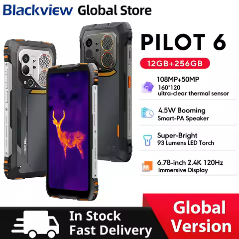 New Blackview Oscal Pilot 6 Rugged Phone 6.78-inch 2.4K 120Hz Display Thermal imaging 4.5W 98dB Speaker 10000mAh Cellphone