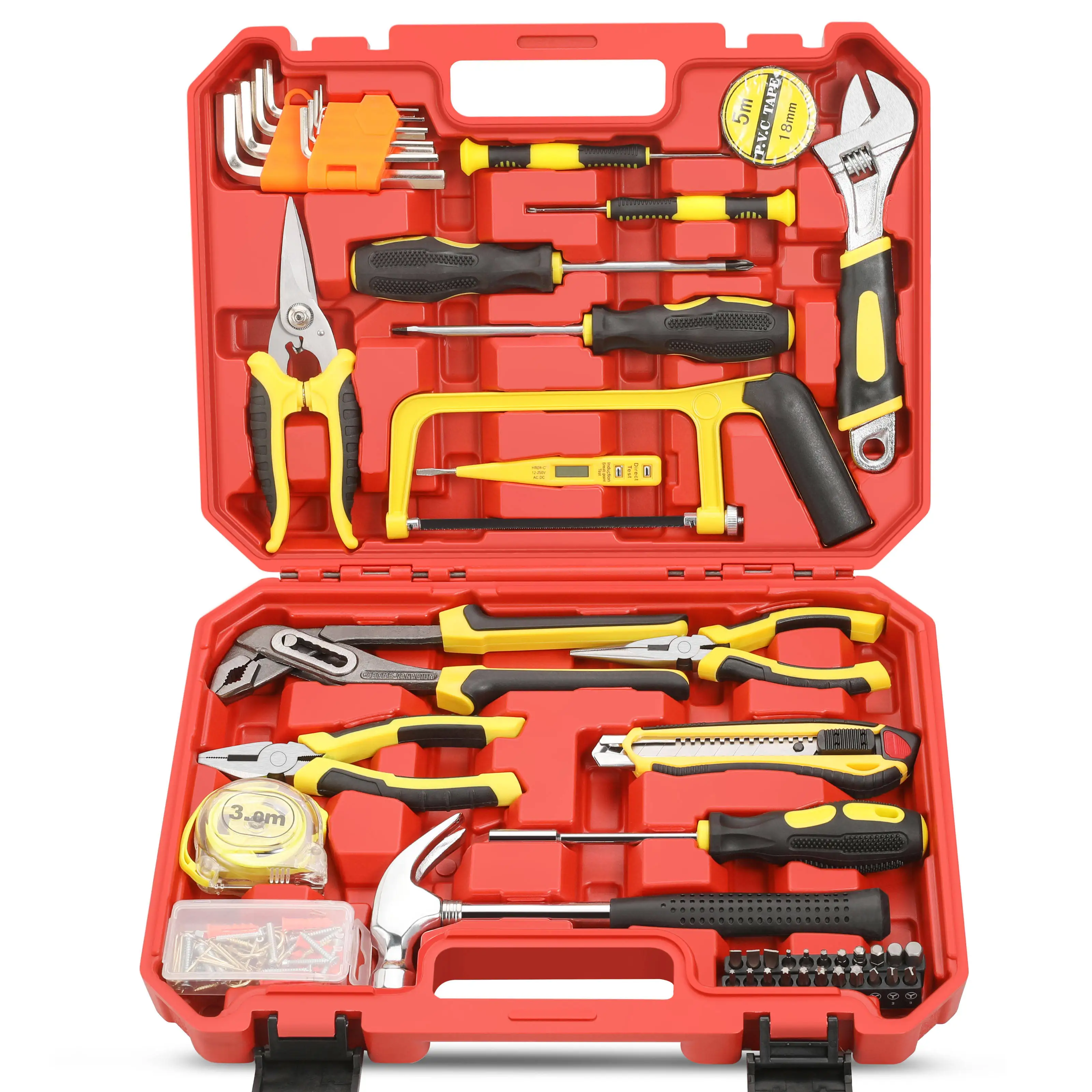 

125pcs Household Toolbox Repair Universal Manual Tool Kit Hand Hardware Tool Set Electric Tool Set
