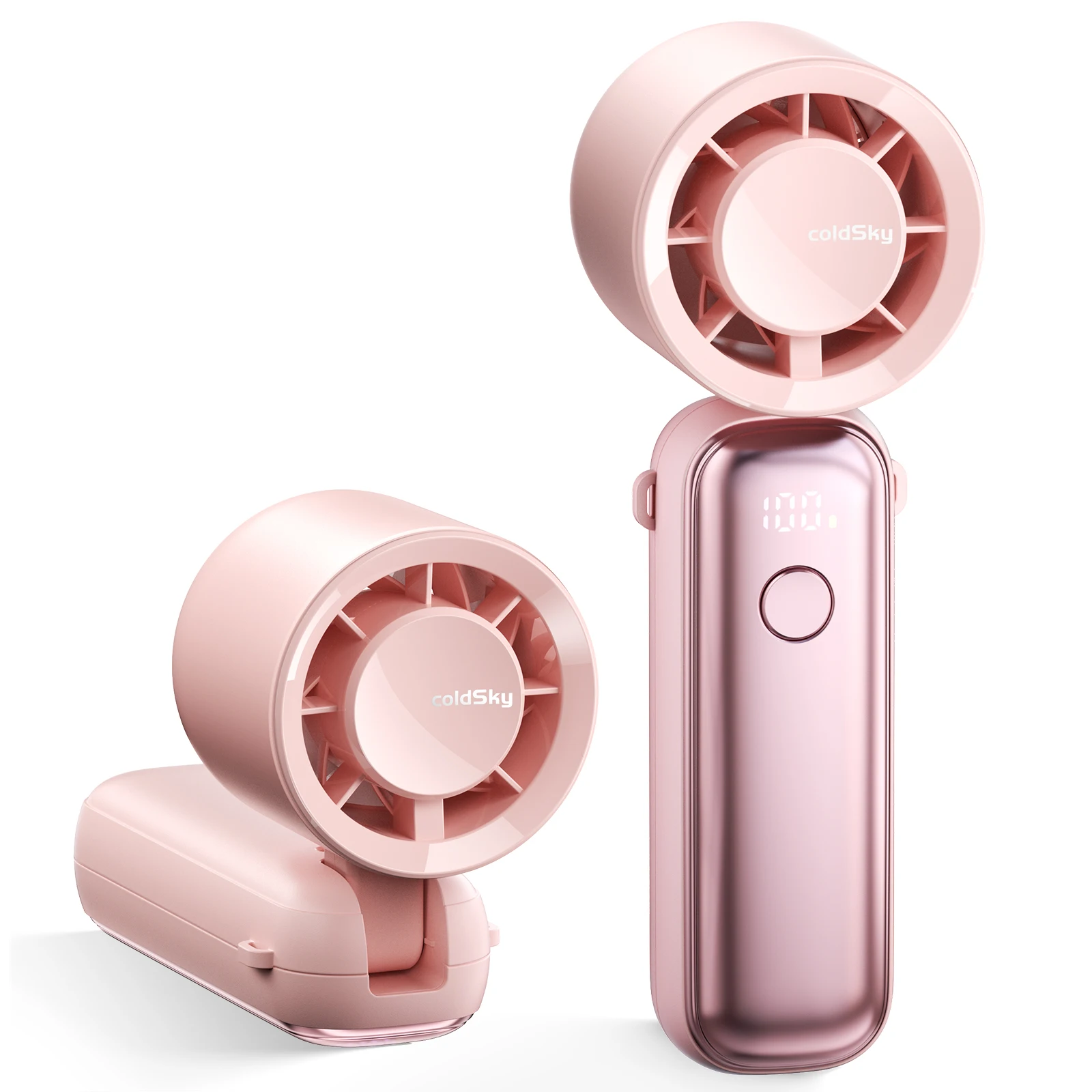 

Portable Handheld Fan 5000mAh Rechargeable Fan With Digital Display Pocket Small Fans With Air Turbo Tech For Women Outdoor