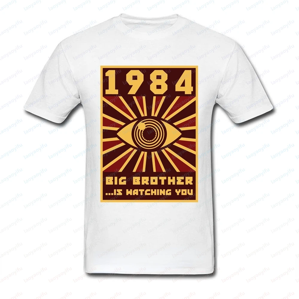 1984 Big Brother Retro Tshirt Men Women Casual Short-sleev Tops Vintage Graphic Tshirt Horus Eye Clothing T Shirts Ropa Hombre