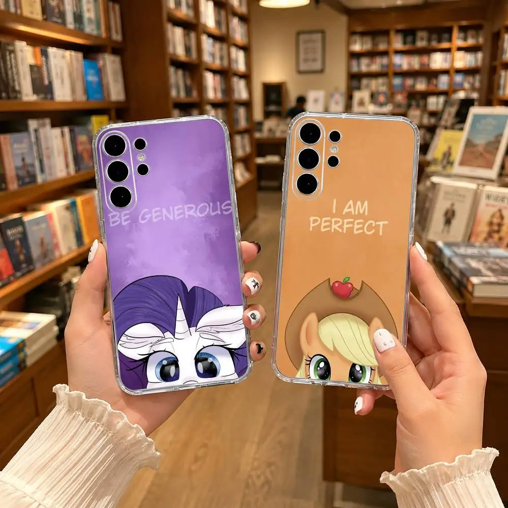 

T-Twilight Sparkle and Friends Clear Hard Phone Case For Samsung S25,24,23,22,21,10,9,Ultra,Plus,Lite Transparent Cover