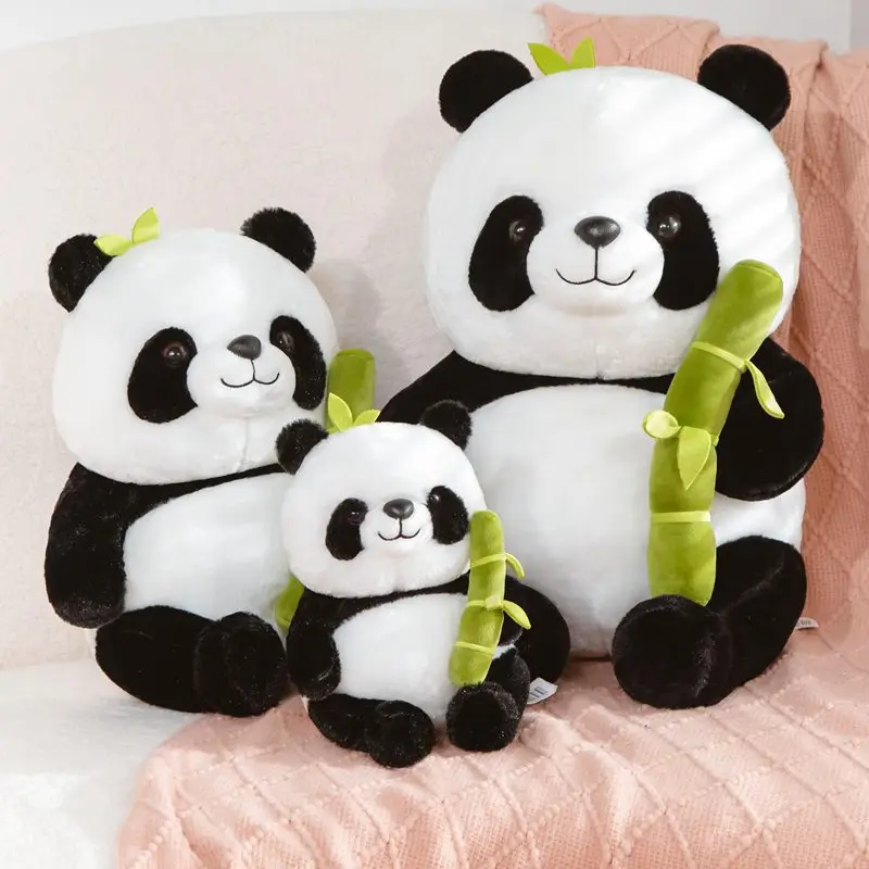 

50cm Kawaii Creative Cartoon Panda With Baoboo Animal Plush Toy Doll Home Ornament Baby Girlfriend Birthday Valentine Day Gift