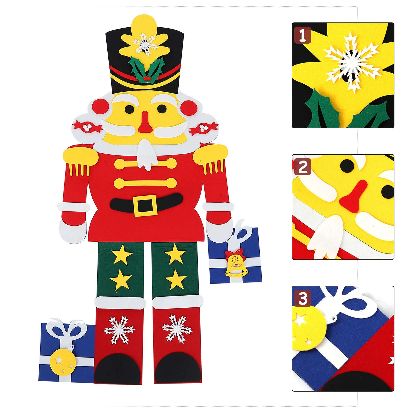 

1Set Christmas Felt Walnut Soldier Pendant Lightweight Creative Xmas Hanging Ornaments Holiday Room Decoration