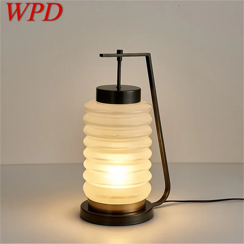 

WPD Chinese Style Table Lamp Modern Simple Creative Glass Desk Light LED Home Decorative Study Bedroom