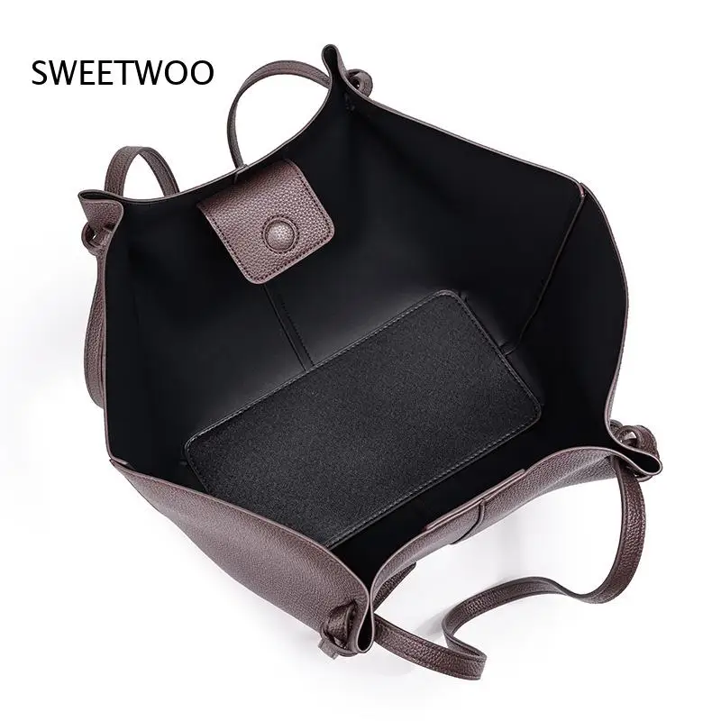 Women Wing Shaped Large Capacity Tote Bag Woven Leather Texture Casual Shoulder Handbag - view 5