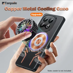 For VIVO iQOO 13 Pro Copper Metal Cooling Case,Shockproof Gaming Heat Dissipation Aluminum Back Cover Funda Bumper