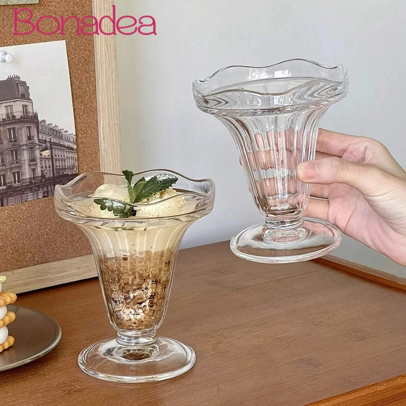 

Tall Ice Cream Cup Creative Dessert Glasses Cups Japanese Juice Milkshake Bowl Yogurt Cold Drink Cup Dessert Bowls Kitchen Tools