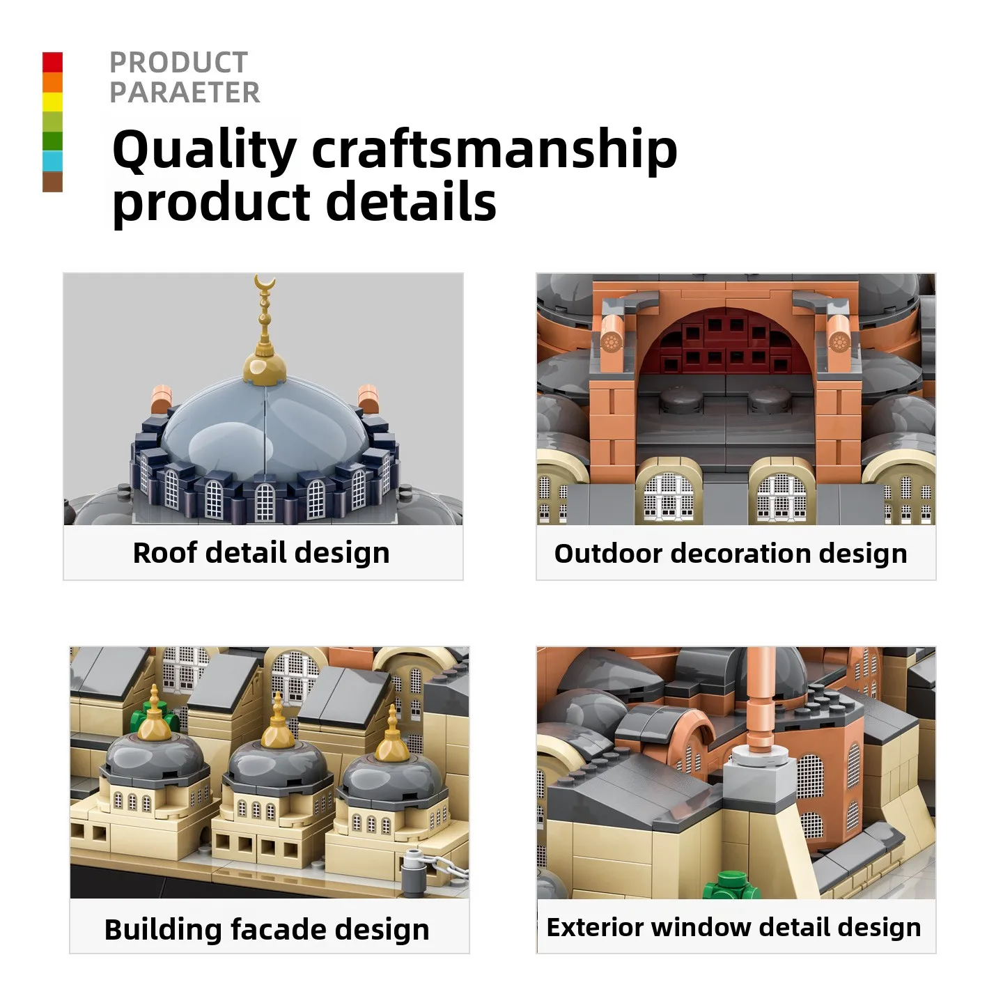 Istanbul Hagia Sophia Mosque Church Micro Blocks Byzantine Architecture Decor Educational Toy Gift for6-12Kids&Heritage Lovers