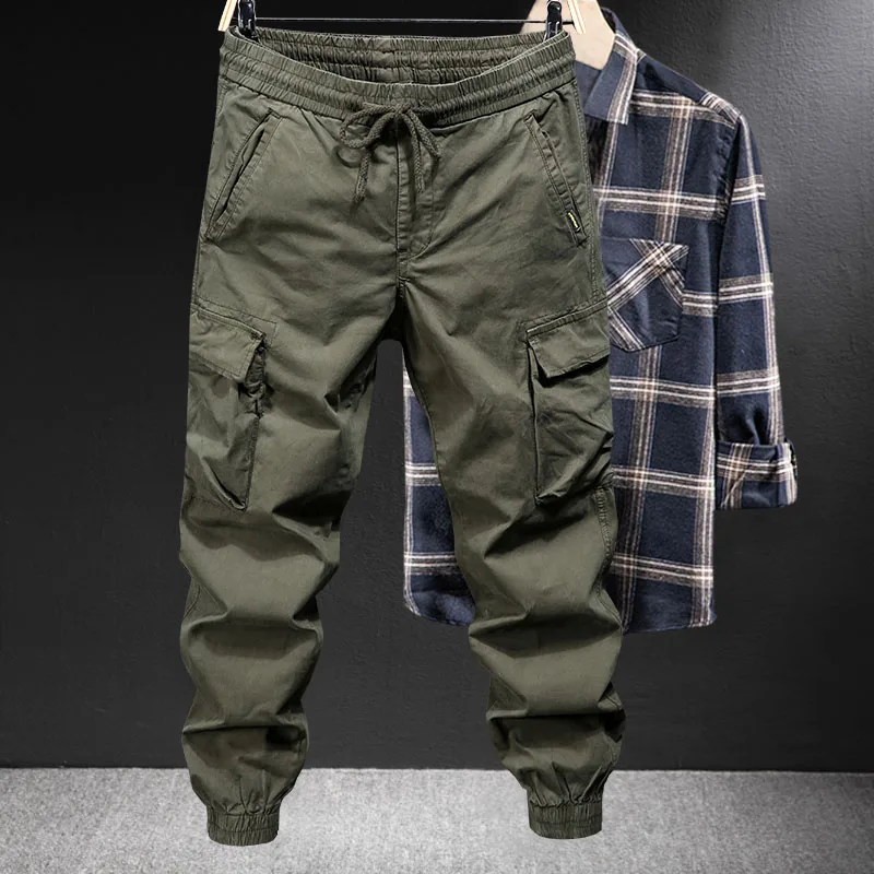 Pantaloni da lavoro da uomo foderati in Fce, vestibilità ampia, abbigliamento casual americano, multi-cal, resistenti, in fibra di poliestere, per giovani