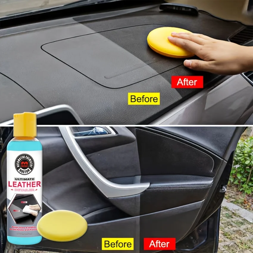 Car Interior Update Cream - Dashboard and Leather Conditioner, Tire Gloss, Plastic Recovery Agent, Anti-Uv, Non-Greasy, Car Beauty Care