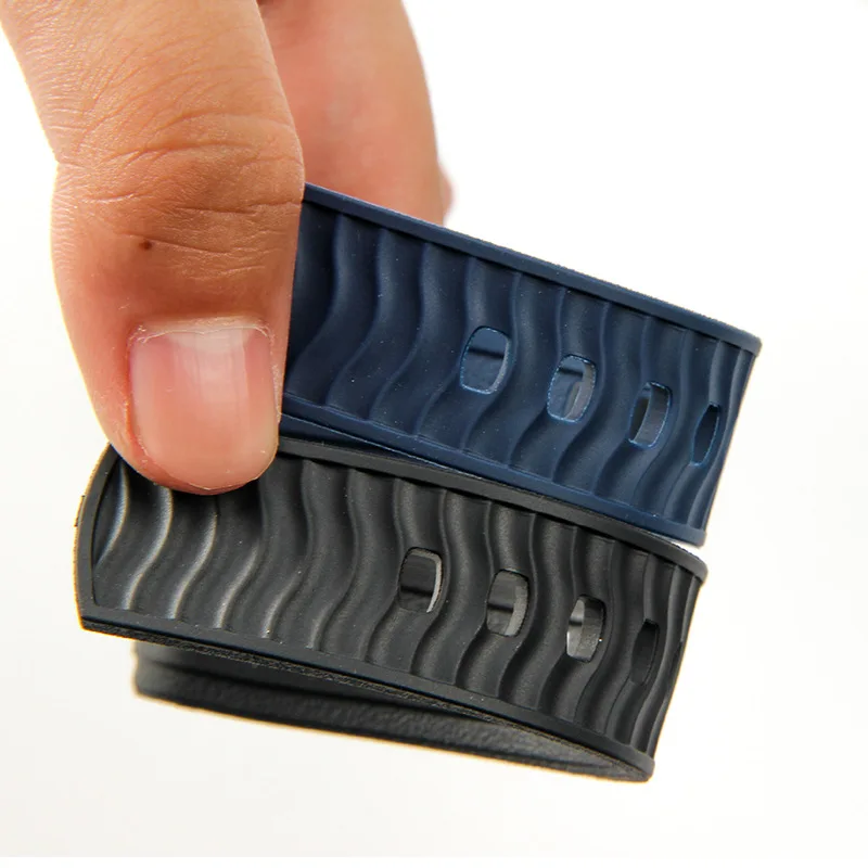 Brand Quality 20mm Soft Rubber Silicone Watch Band Buckle Grind Arenaceous Belt Special For Omega strap For Seamaster 300