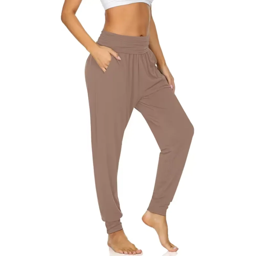 High-Waisted Drawstring Trousers Plus Size Women's Simple Fashion Pants