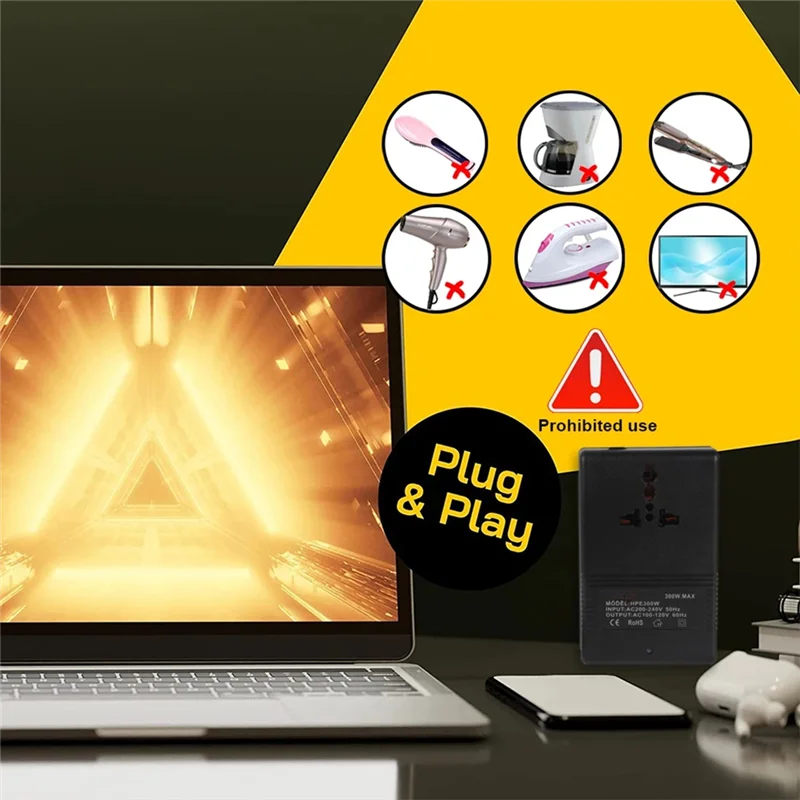 PORK-300W محول جهد كهربي محول 220 فولت إلى 110 فولت خطوات أسفل محول 110 فولت إلى 220 فولت محول السفر العاكس الاتحاد الأوروبي التوصيل