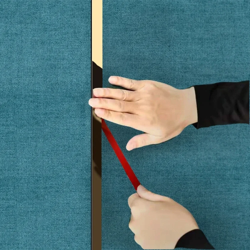 1 Rolle 2,44m x 1/2/3/4cm Selbstklebendes Gold Edelstahl Spiegelkantenband, Wasserdichtes Dekoratives Zierband für Heimdekoration – Detail 4