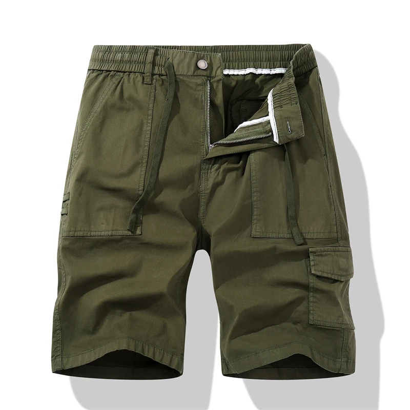 الصيف البضائع السراويل الرجال فضفاض برمودا عادية مستقيم متعدد جيب السراويل الاتجاه الجديد الرجال ملابس عصرية مرونة الخصر جودة عالية