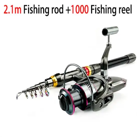 1,8-3,6 m koolstofvezel hengel en molen combo super harde telescopische hengel spinning molen kit maximale weerstand 3-8 kg pesca