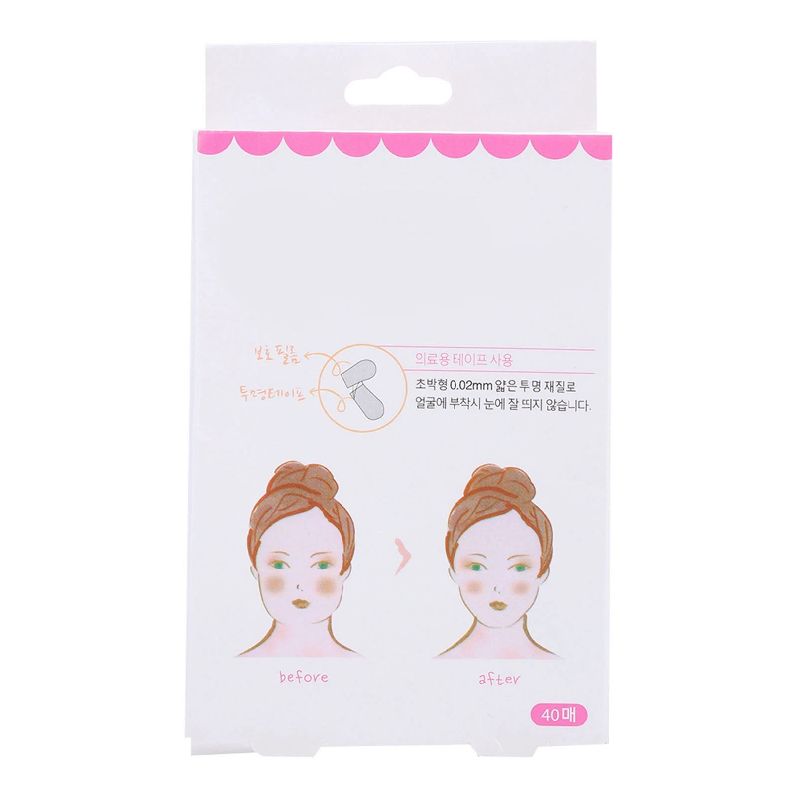 40Pcs Face Sticker Invisible Makeup Face Thin Tape Face Chin Pads