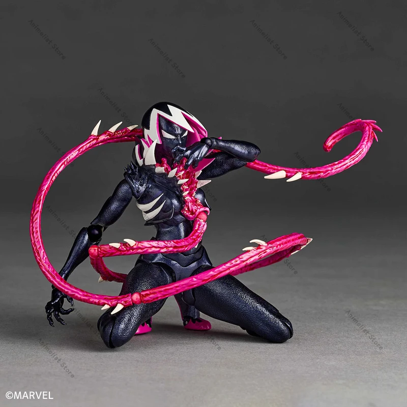 

NEW KO Symbiote Gwenom Action Figure Kaiyodo Revoltech Amazing Yamaguchi Gwenom Venomized Gwen Stacy Anime Model Gift Toys