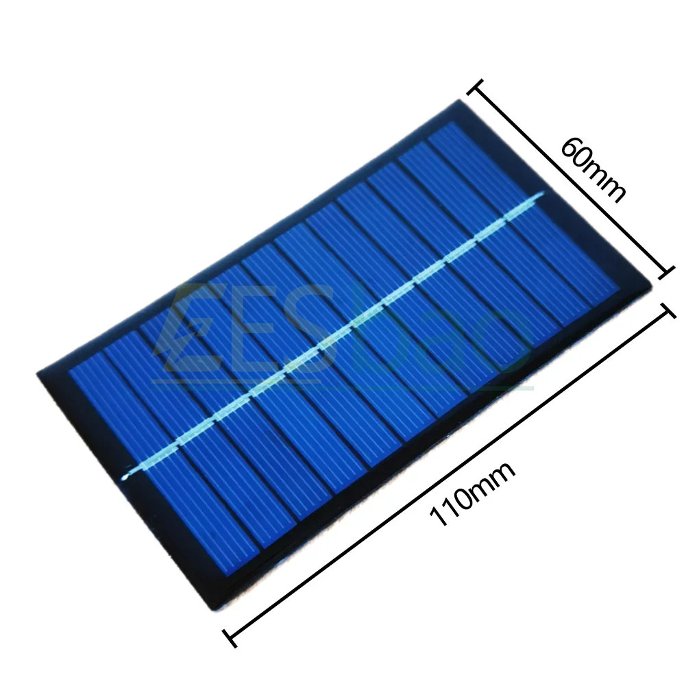 Solarpanel 6V 1W Mini-Solarsystem DIY für Akku-Handy-Ladegeräte Tragbare Solarzelle zum Aufladen von 3,7V 4,2V Lithium-Akkus – Detail 3