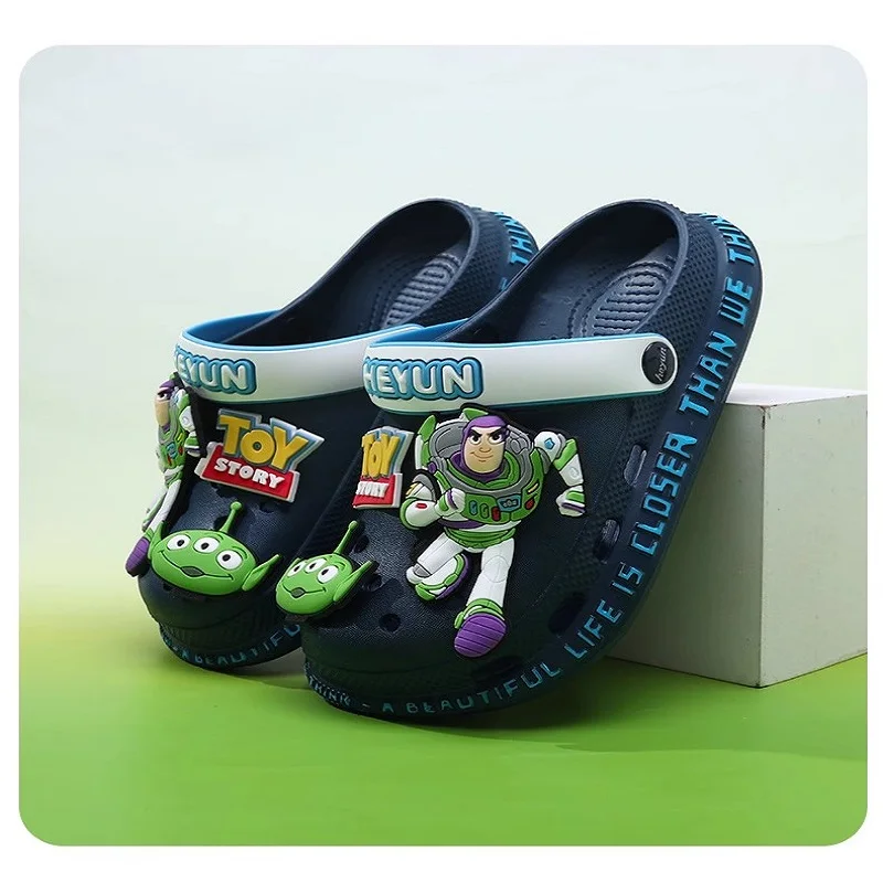 Kawaii Children\'S Cartoon Cave Shoes Outdoor Buzz Lightyear Cool Slippers High Quality Soft Bottom Anti Slip Beach Casual Shoes