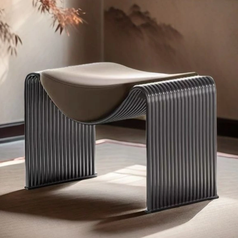 Household Shoe Changing Stool Luxury Dressing Makeup Stool Modern Comfortable Hallway Ottoman Living Room Furniture Chair