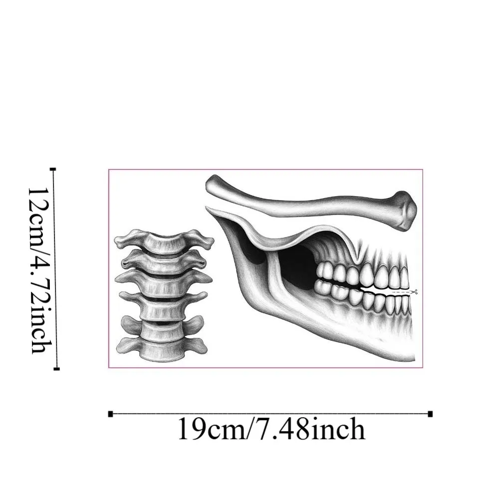 2pcs Disposable ปาก Clown Tattoo กันน้ําแบบพกพาฮาโลวีน Face Tattoo น่ากลัว Long-acting Skull ชั่วคราวสติกเกอร์บอล