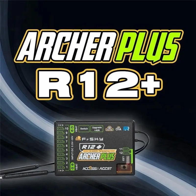 AS96-Frsky Archer Plus R12+ Receivers 12-Channel Receiver Drone For 2.4Ghz ACCESS / ACCST D16 Transmitter