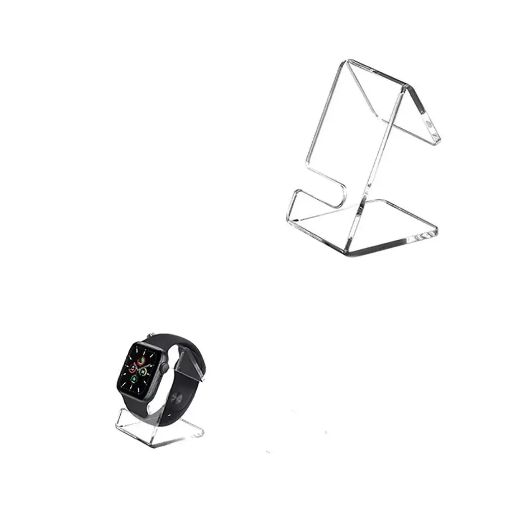 Suporte de rack de exibição de relógio transparente organizador acrílico relógio jóias pulseira expositor claro embalagem de jóias