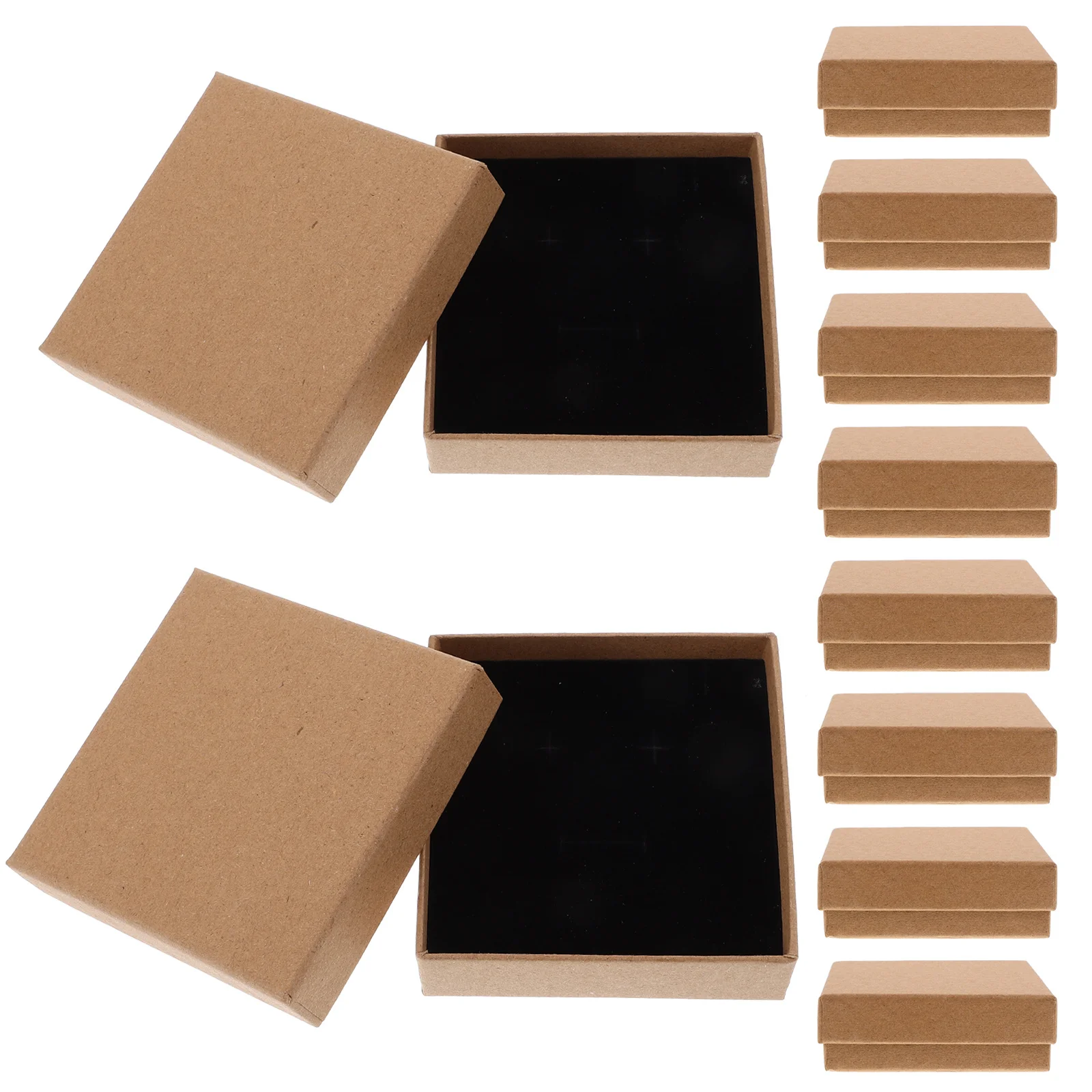 

10Pcs Retro Jewelry Gift Boxes Paper Material Necklace Bracelet Storage Case with Lid Small Jewelry Packaging Box
