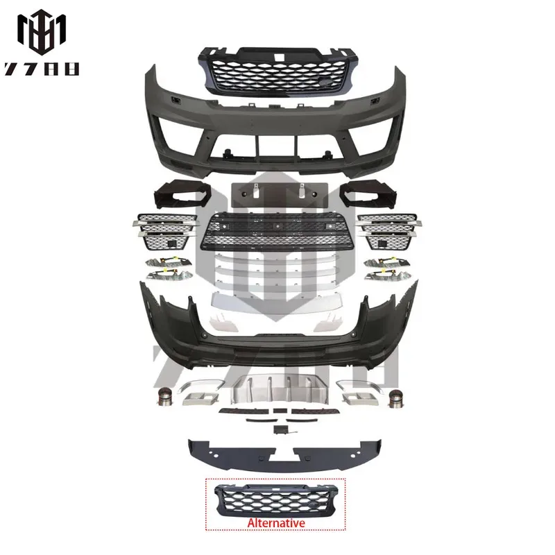 For  Range Rover Sport 2014-2017 L494 Upgrade To Lumma Front And Rear Bumper Body Kit With Front Lip - Image 6