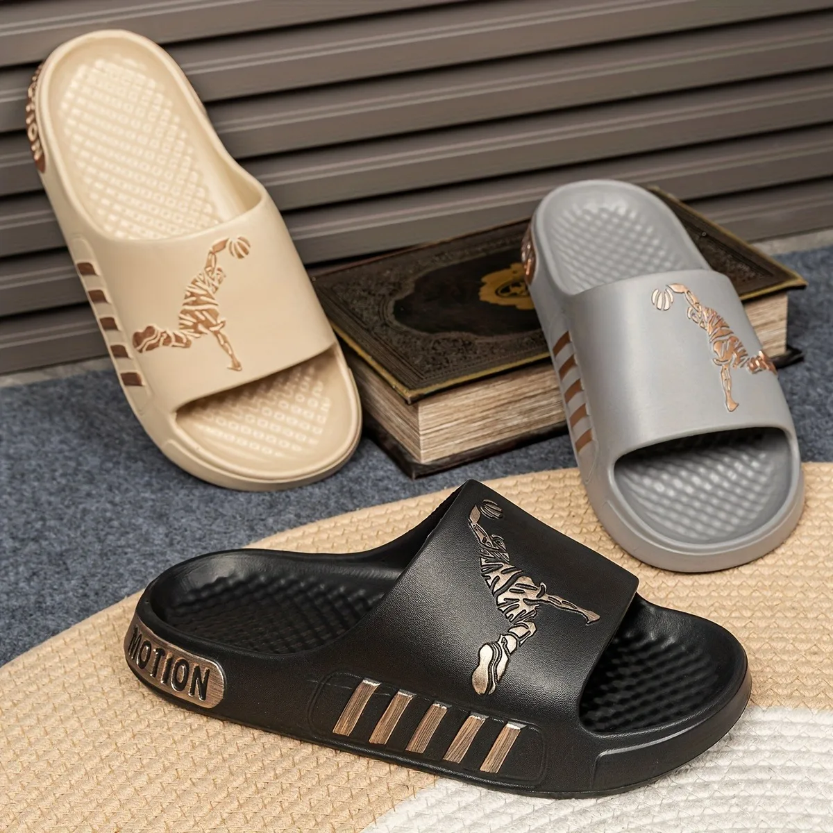 

Мужские спортивные сандалии из ЭВА — модные шлепанцы с широким ремешком и узором «елочка», нескользящая подошва для улицы, пляжной и уличной одежды, все