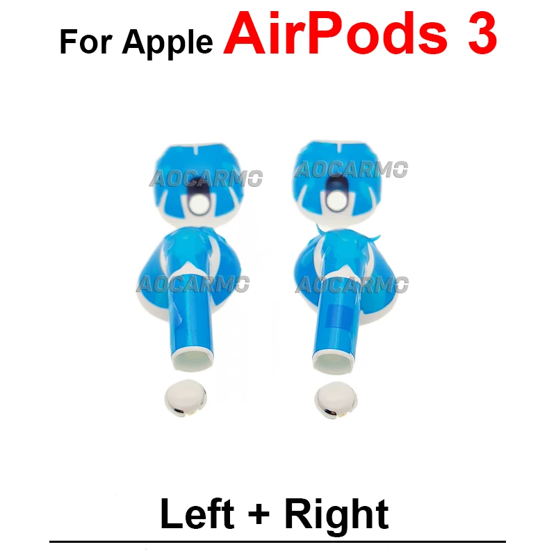 For Apple Airpods 1 2 3 4 Pro Pro3 Pro2 Earphone Housing Case Cover Left + Rignt Headphone Charging Connector Replacement Parts